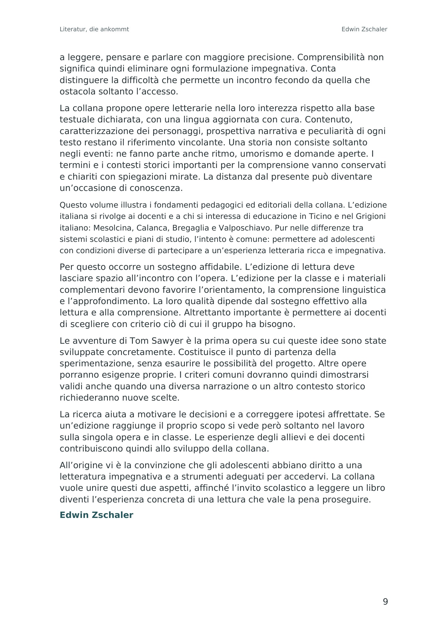 Prefazione · seconda pagina