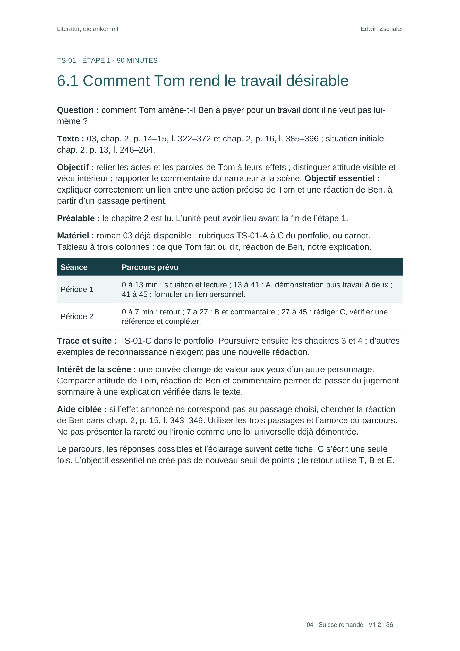Séquence TS01 : déroulement et aides du guide de l’enseignant