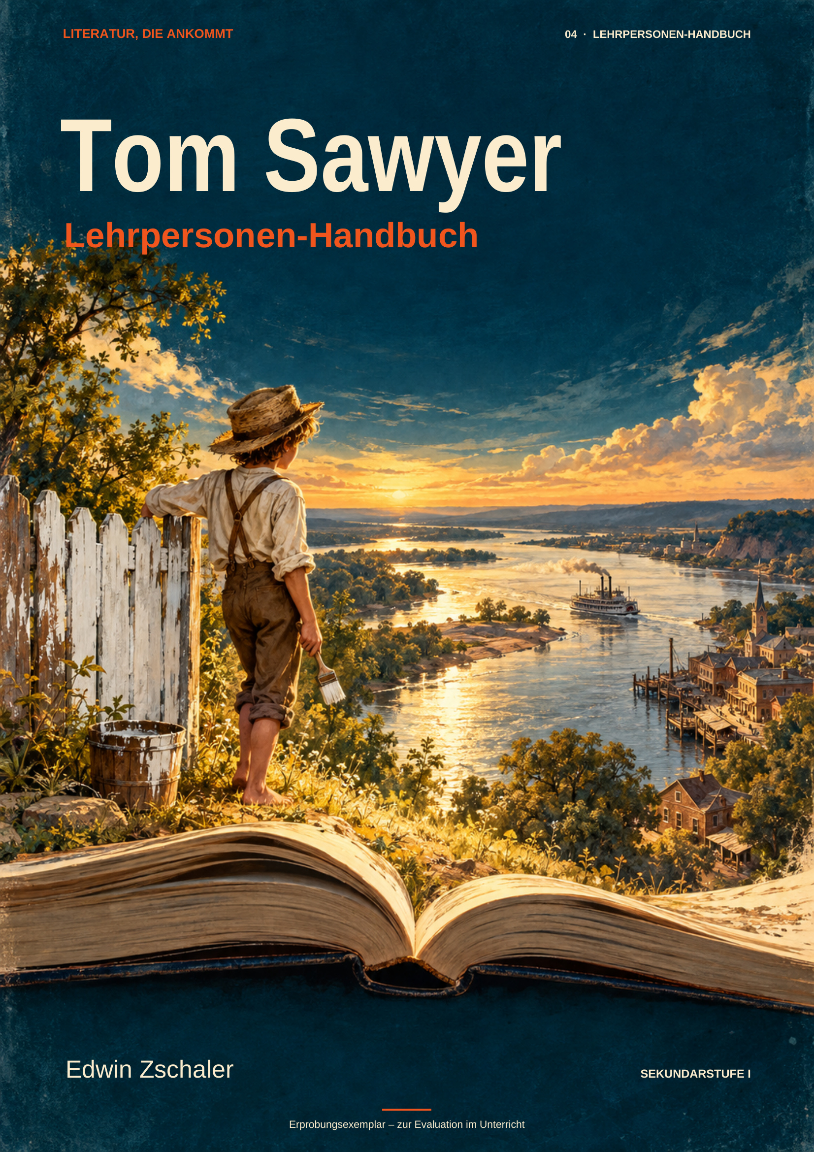 Tom Sawyer – Lehrpersonen-Handbuch 1.1: Cover; öffnet die Materialproben.