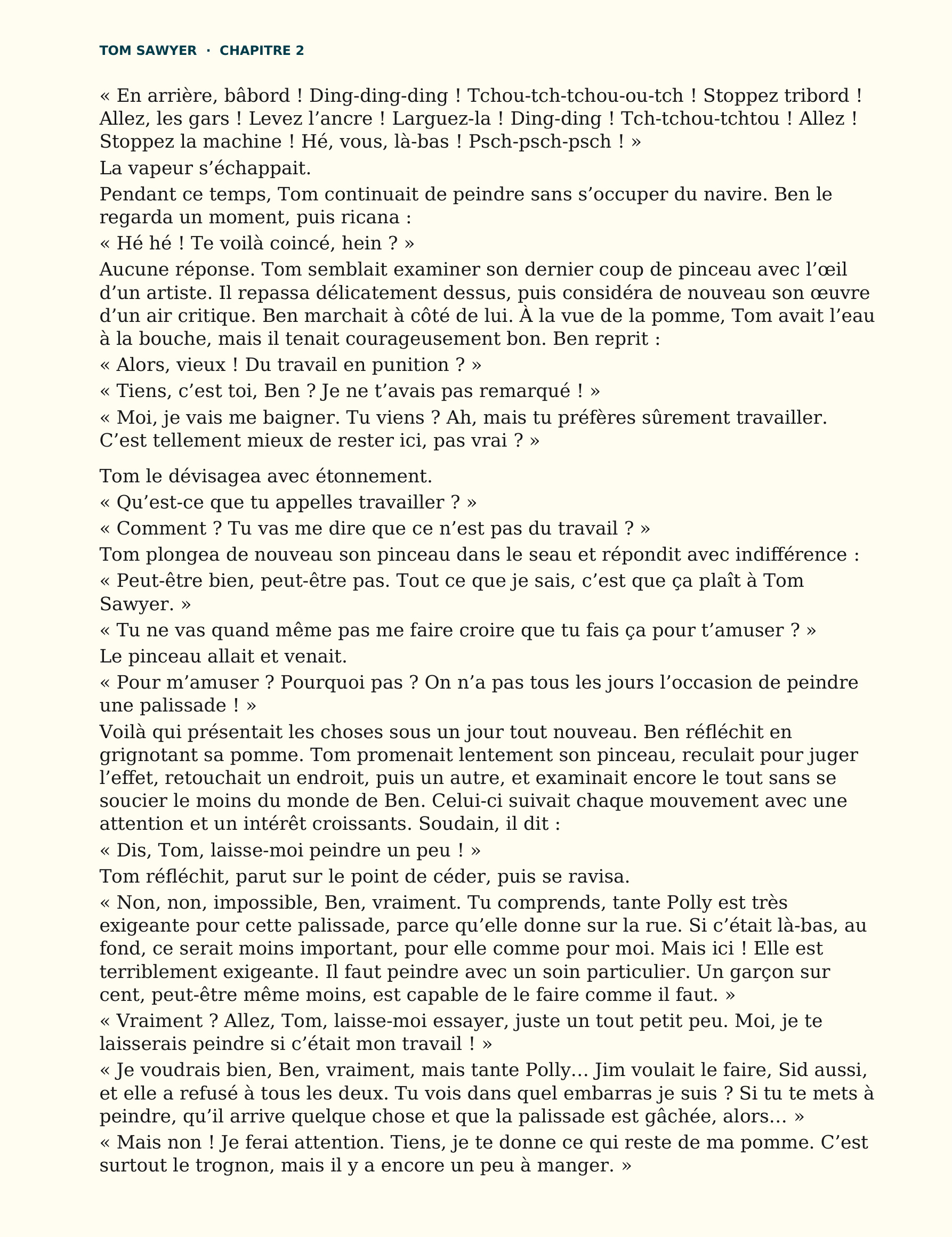 Scène de la clôture : Tom et Ben · ouvrir l’extrait de lecture